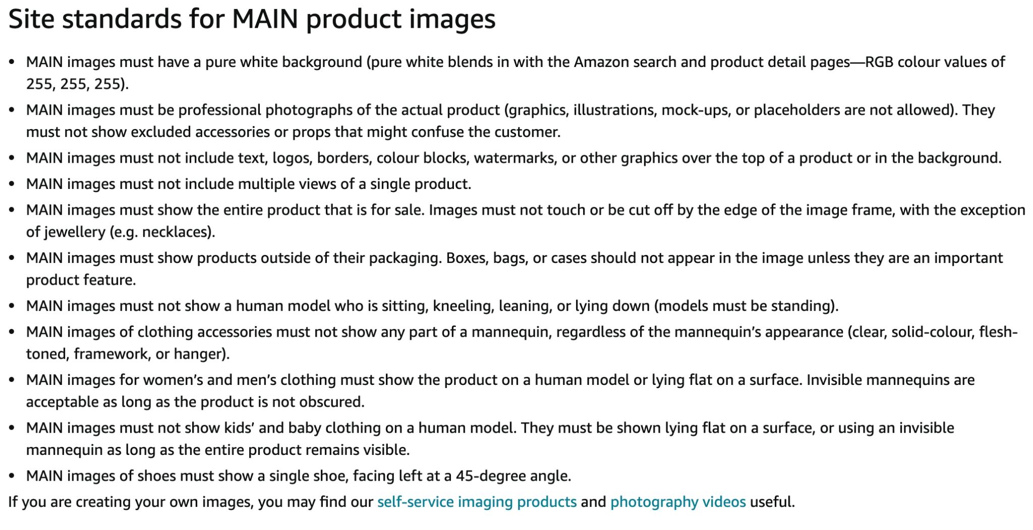 site standers for main product images